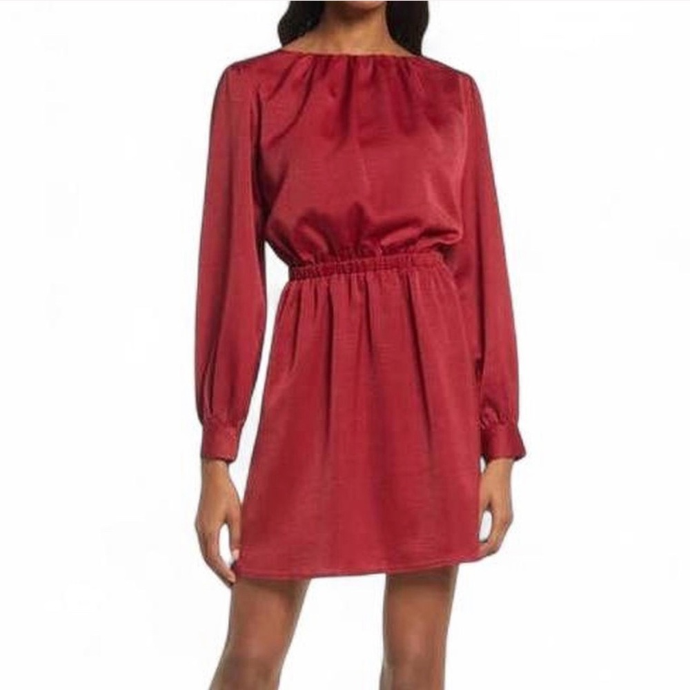 Lost + Wander Scarlet Long Sleeve Mini Dress